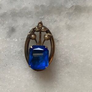 Elegant Blue Women's Sew On Brooch